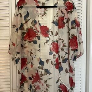 Floral Sheer Kimono Cardigan